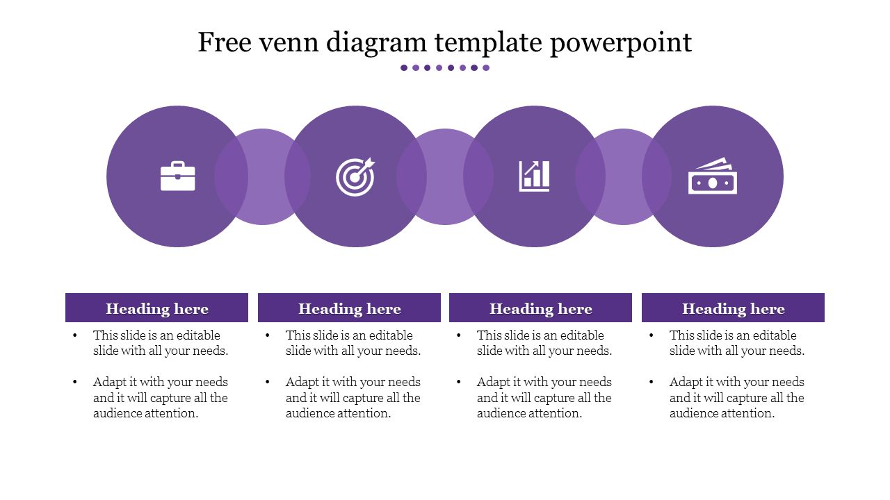 free venn diagram template powerpoint-Purple